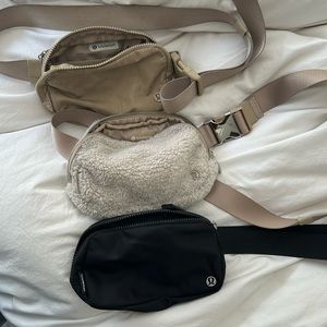 Lululemon everywhere belt bag bundle in nylon and fleece